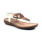 Lunar sandal with toe post Una WHITE JLH320BL