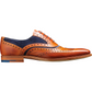 Barker BROGUE SHOE McCLEAN TAN Leather/BLUE SUEDE