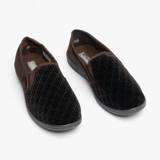 Mens Slipper Kevin in Brown MS466B