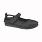 Mod Comfy Black soft leather touch fastening bar shoe L948A