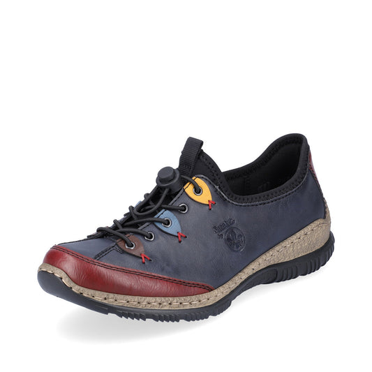 Rieker Casual Shoe N3271-35 NAVY/WINE