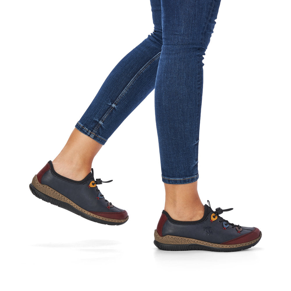 Rieker Casual Shoe N3271-35 NAVY/WINE