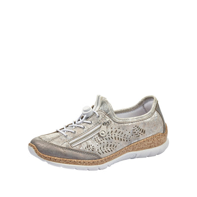 Rieker GREY lace up trainers N42K6-40