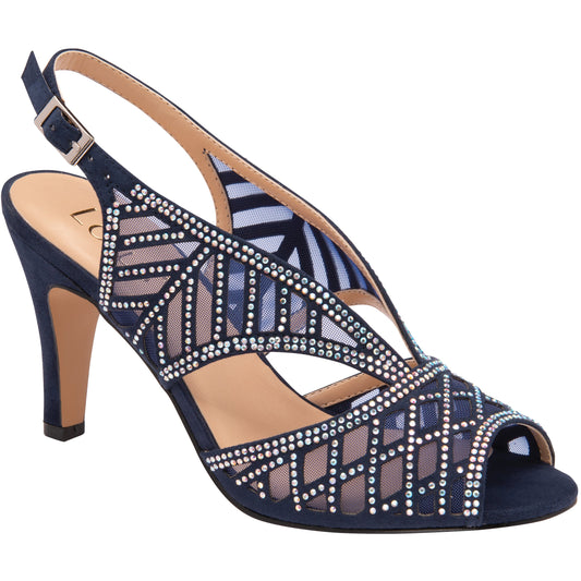 Lotus Classic Occasion Wear Sandal Natalia Navy ULS262