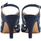 Lotus Classic Occasion Wear Sandal Natalia Navy ULS262