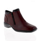 RIEKER LADIES RED COMBINATION ZIP ANKLE Leather BOOTS L3882-35