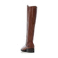 RIEKER LONG Zip up Leather BOOTS BROWN Z9590-25