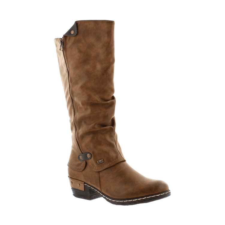 RIEKER Long Boot Brown with zip 93655-26