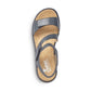 RIEKER Sandal with touch fastening 659C7-15 DARK BLUE