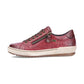 Remonte Shoe RED D0700-35 Red Leather Trainer with Zip