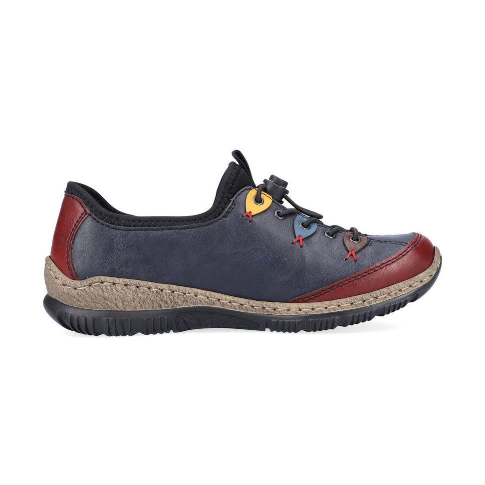 Rieker Casual Shoe N3271-35 NAVY/WINE