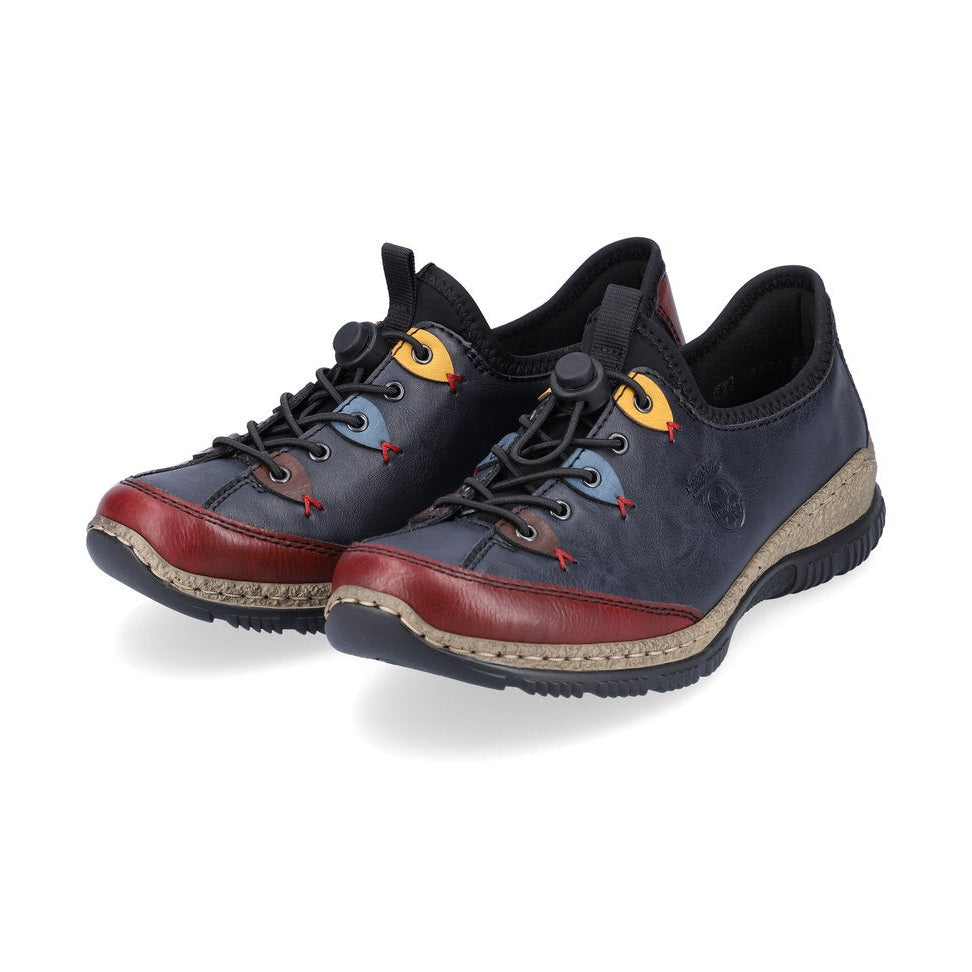 Rieker Casual Shoe N3271-35 NAVY/WINE
