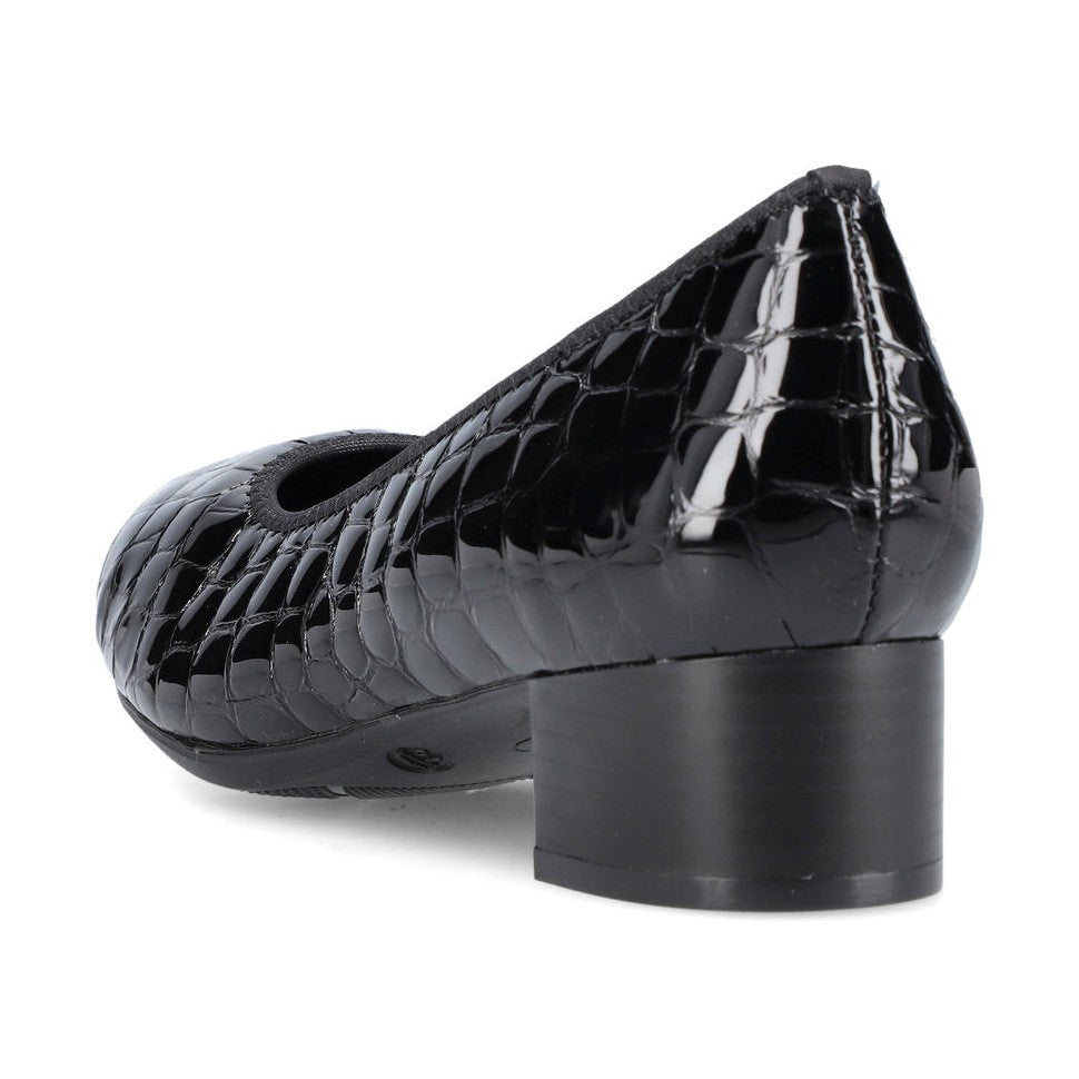 Rieker Court Shoe 49260-02 BLACK PAT