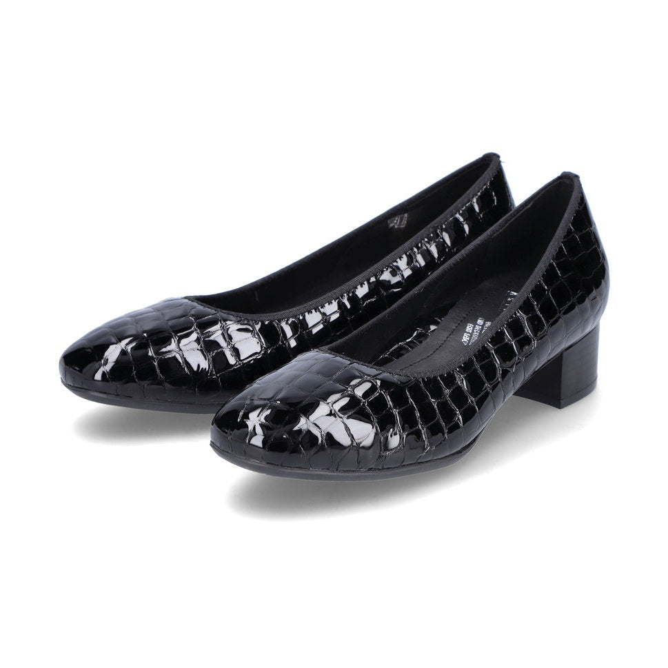 Rieker Court Shoe 49260-02 BLACK PAT