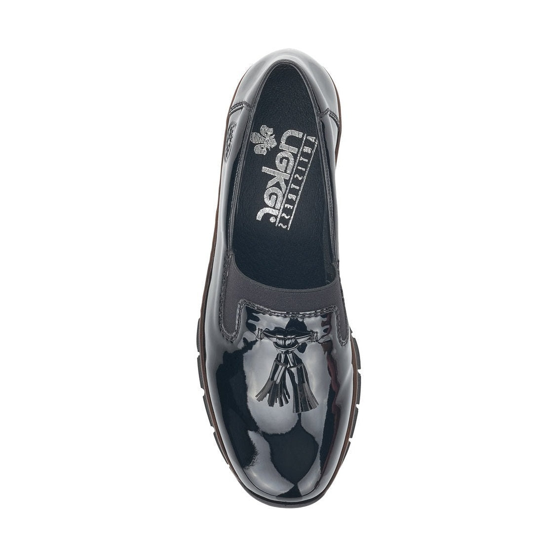 Rieker Ladies Classic Loafer Slip-on Shoe BLACK 53751-00