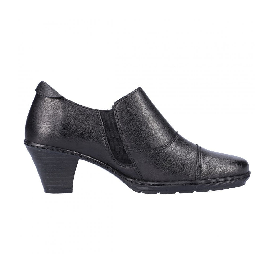 Rieker Ladies Leather Shoe BLACK 57173-02