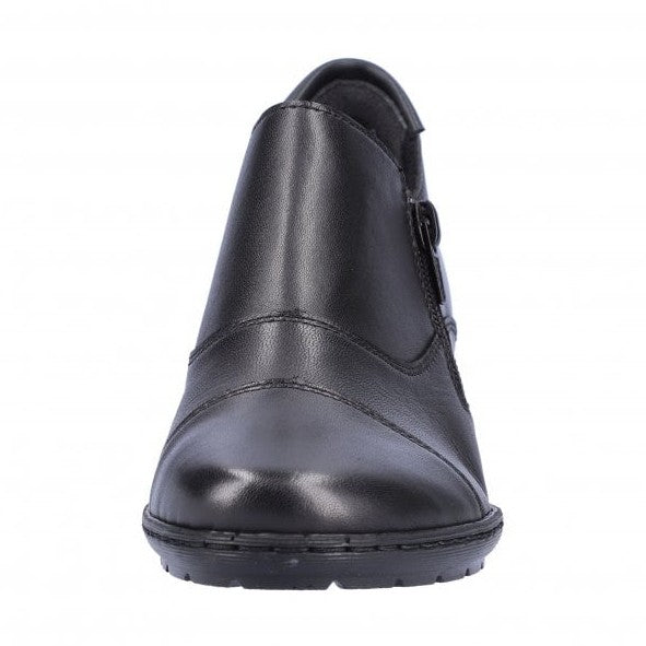 Rieker Ladies Leather Shoe BLACK 57173-02