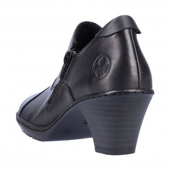 Rieker Ladies Leather Shoe BLACK 57173-02