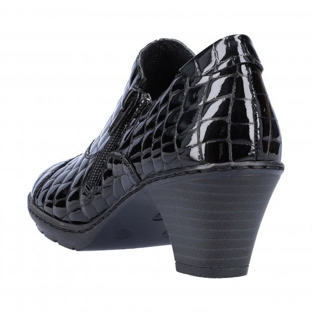 Rieker Ladies Leather Shoes SCHWARTZ 57173-03