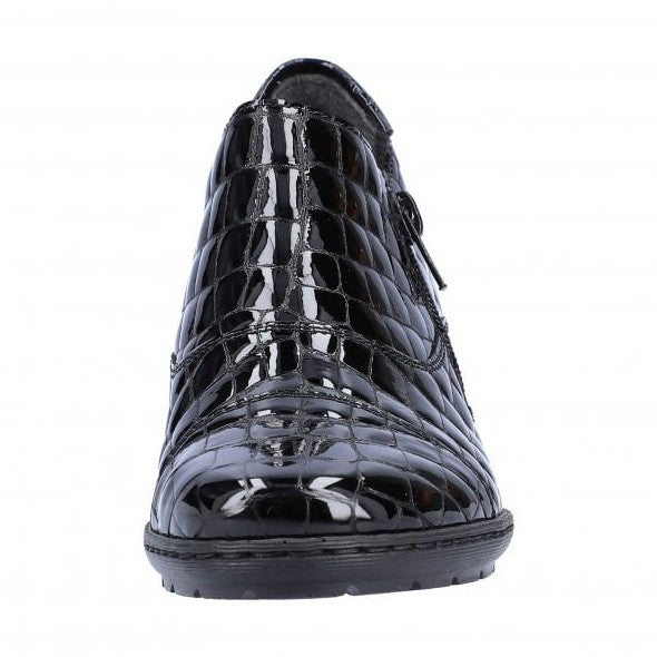 Rieker Ladies Leather Shoes SCHWARTZ 57173-03