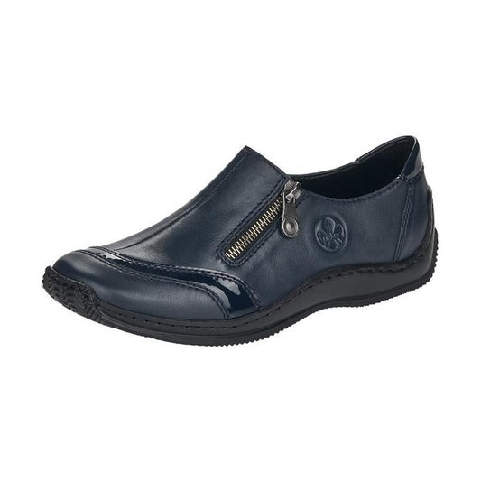 Rieker Lady's shoe with zip L1761-14 BLUE
