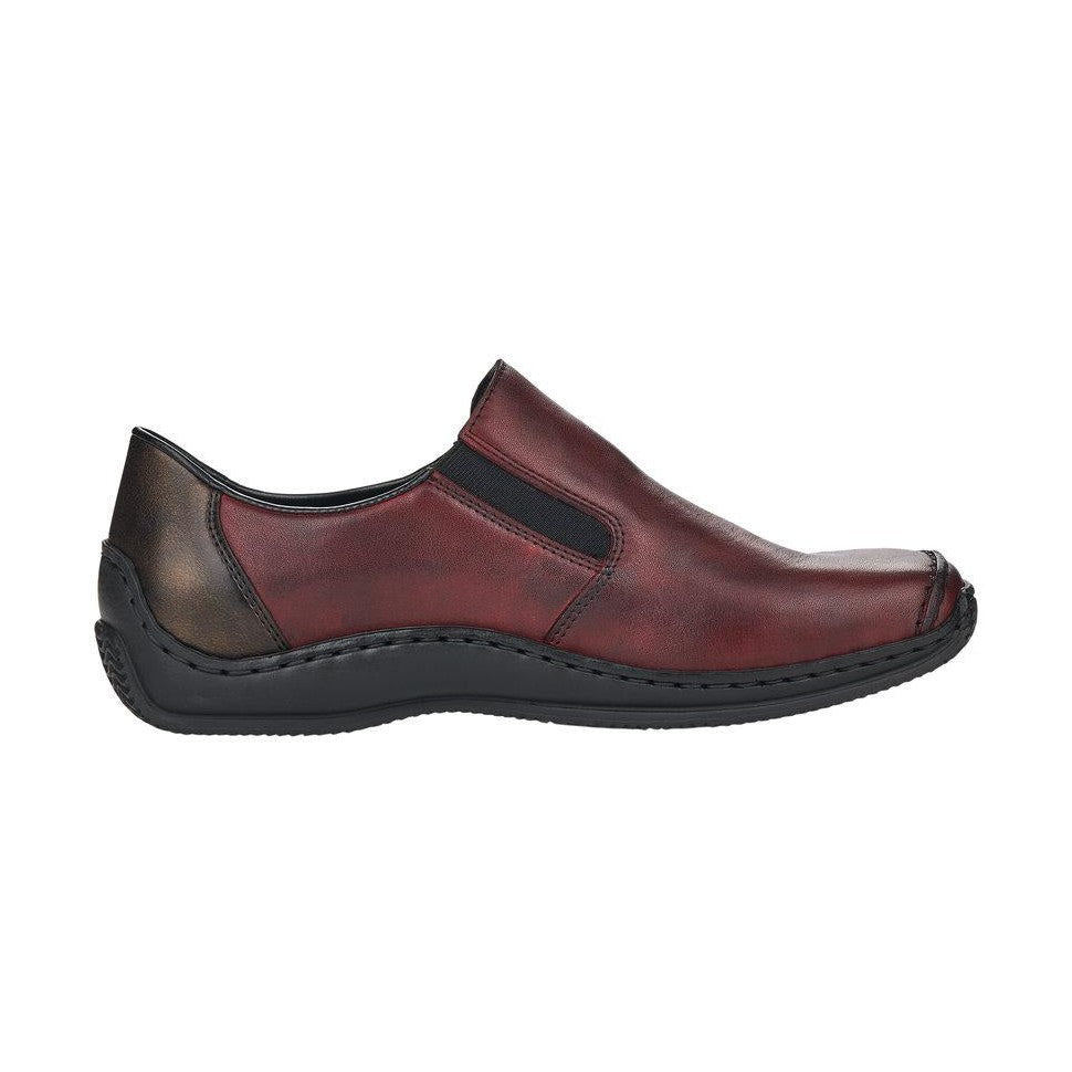 Rieker Lady's slip-on Leather shoe L1759-30 wine