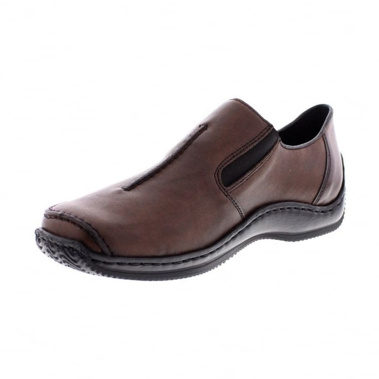 Rieker Leather Slip on SHOE BROWN L1751-25