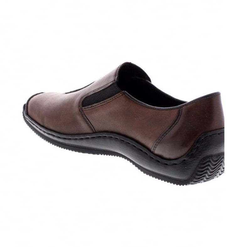 Rieker Leather Slip on SHOE BROWN L1751-25