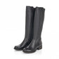 Rieker Long Leather Riding Boot with zip Z9591-00 BLACK