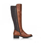 Rieker Long Leather Riding Boot with zip Z9591-22 BROWN
