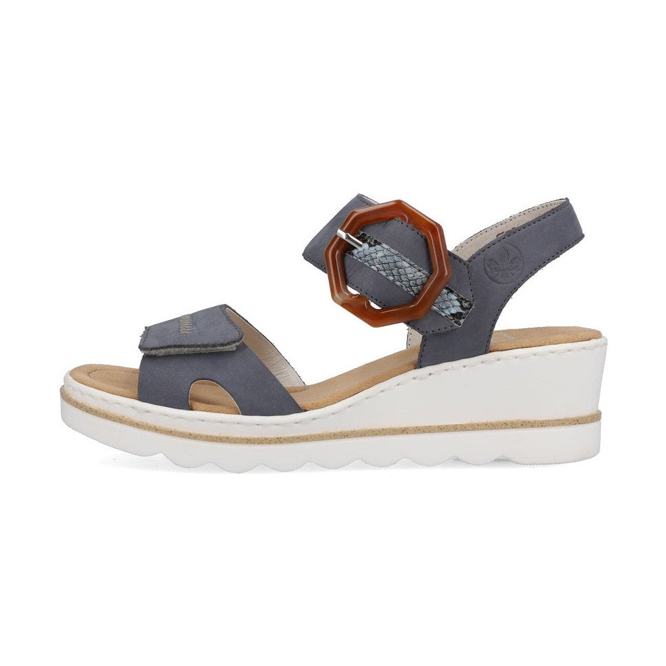 Rieker Wedge Sandal BLUE 67476-14