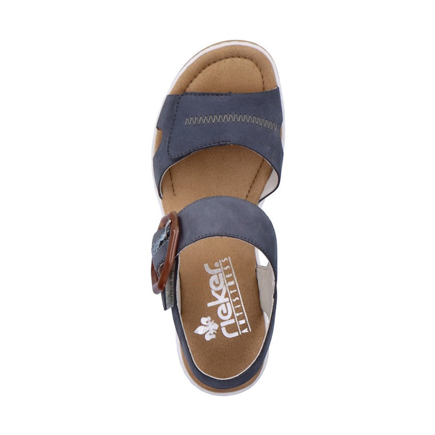 Rieker Wedge Sandal BLUE 67476-14