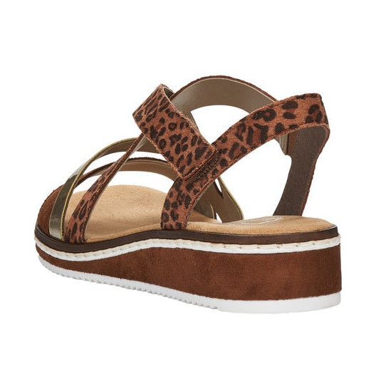 Rieker Wedge Sandal V3663-24 Brown