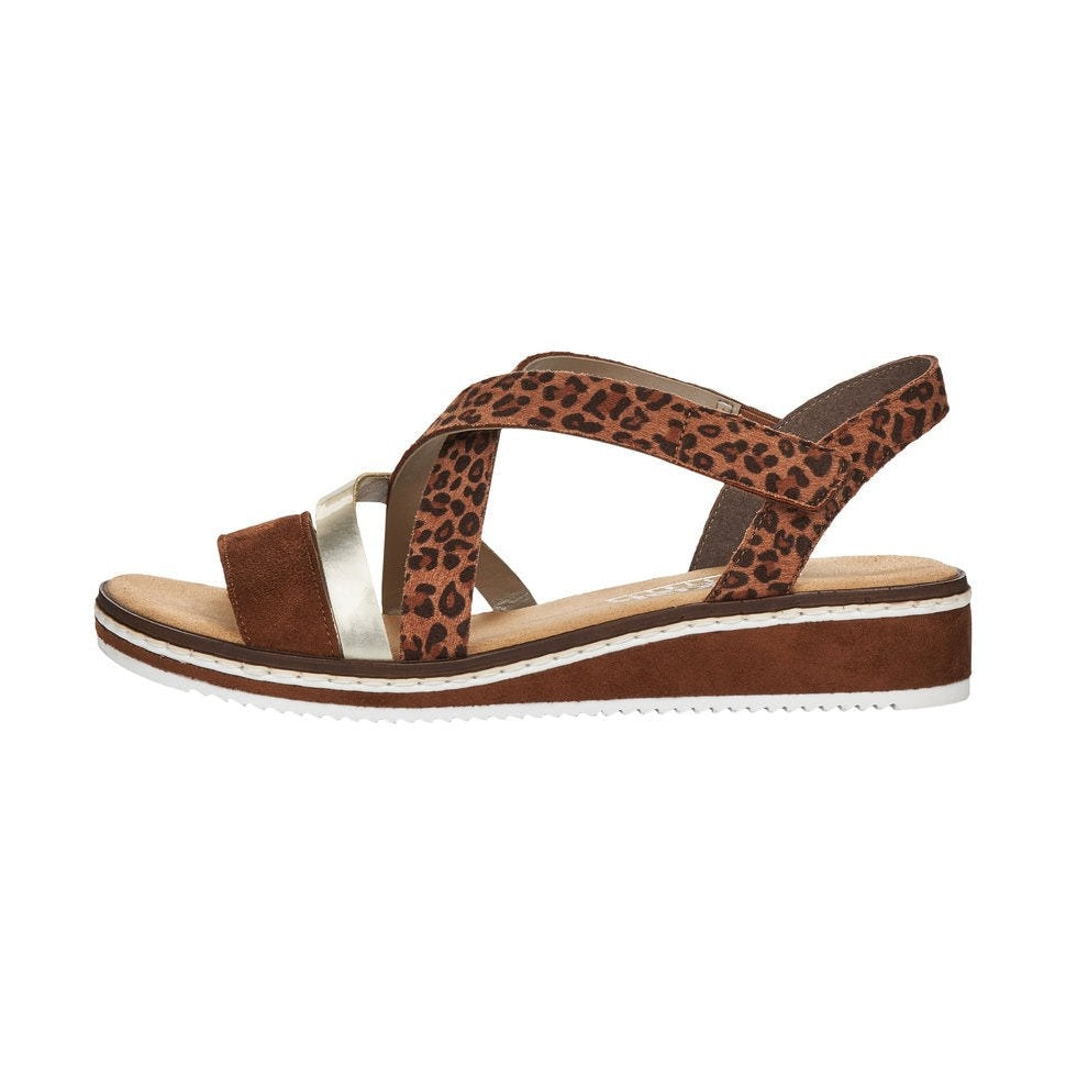 Rieker Wedge Sandal V3663-24 Brown