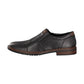 Rieker men slip-on shoe in black leather 17659-00