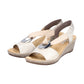 Rieker women smart Wedged sandal 624H6-60 cream