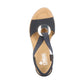 Rieker women smart Wedged sandal NAVY 624H6-14