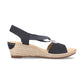 Rieker women smart Wedged sandal NAVY 624H6-14