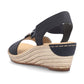 Rieker women smart Wedged sandal NAVY 624H6-14