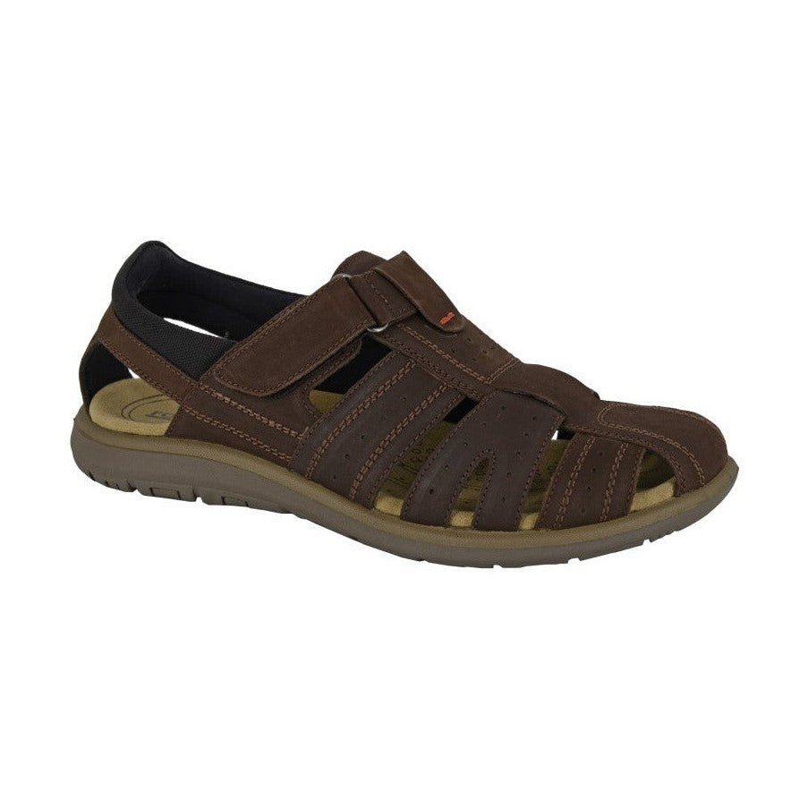 Roamers M416 BROWN Touch Fastening Sandal