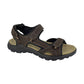 Roamers M422 BROWN 3 touch fastening strap sports Sandal