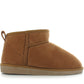 Ella Rocket CHESTNUT Faux Suede and Faux Sheepskin Ankle Boot