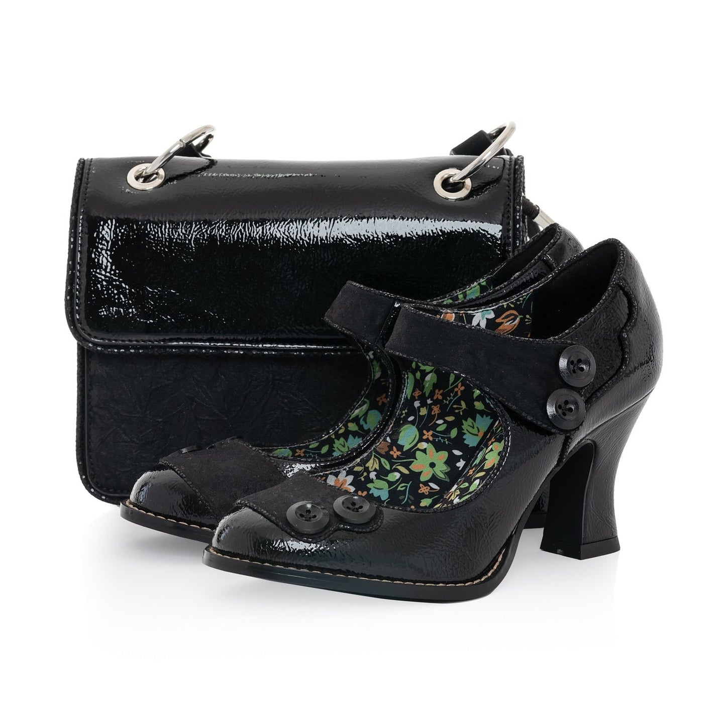 Ruby Shoo Bar Shoe Penny BLACK Pat