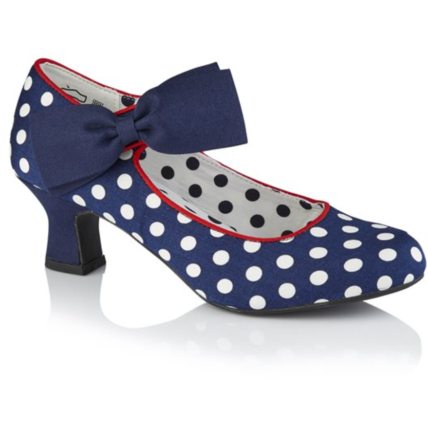 Red polka dot wedges best sale