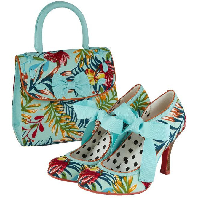 Ruby Shoo Court Shoe Willow in AQUA matching bag Santiago also availab A.G. Meek