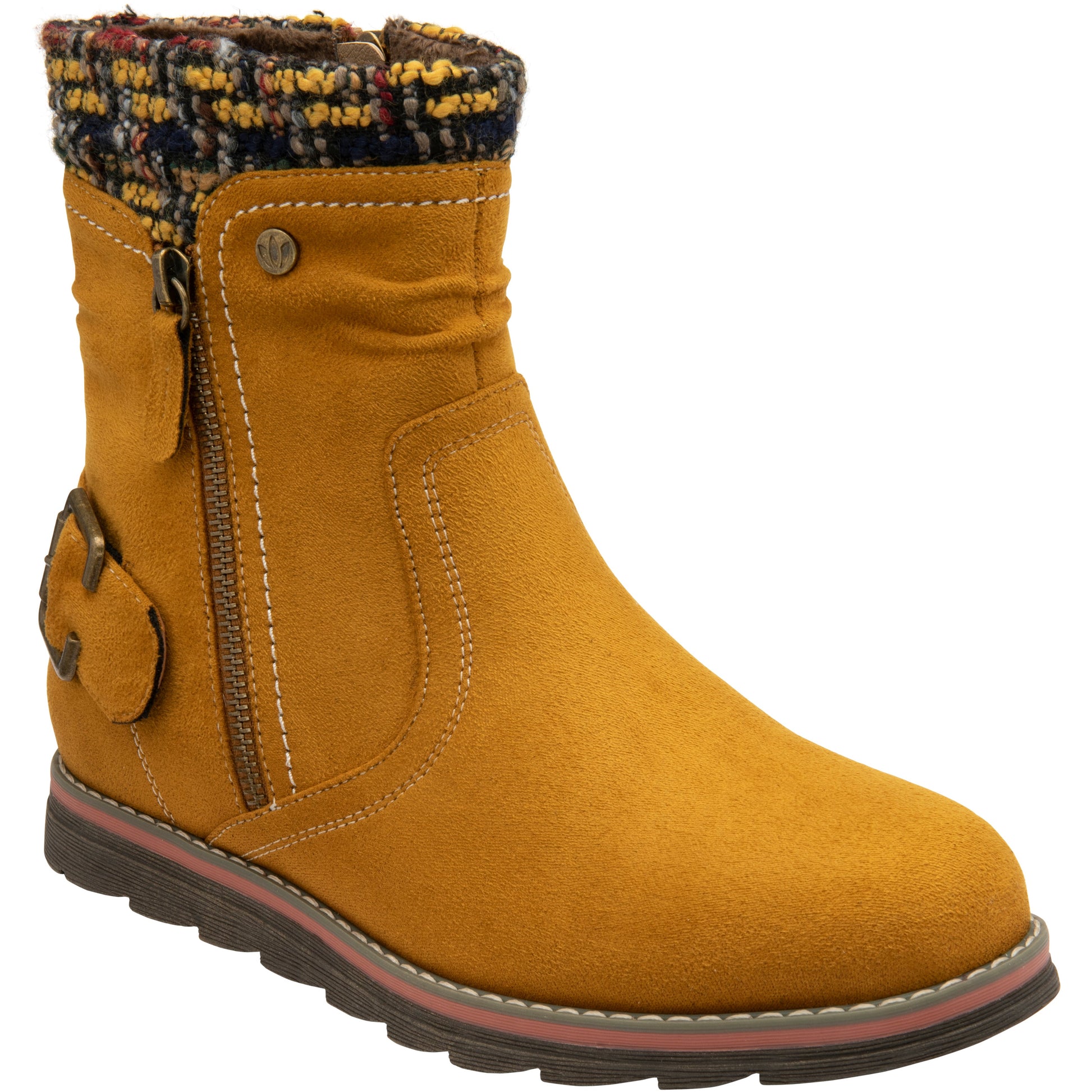 Lotus Ankle Boot with zip Sandy