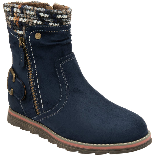 Lotus Ankle Boot with zip Sandy
