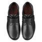 Hotter Mens  BLACK Leather SEDGWICK touch fastening Shoe