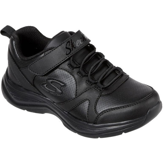 Skechers School Trainer 81445-BBK BLACK touch fastening