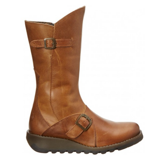 FLY London Mid Calf Boot  MES 2 Camel Leather
